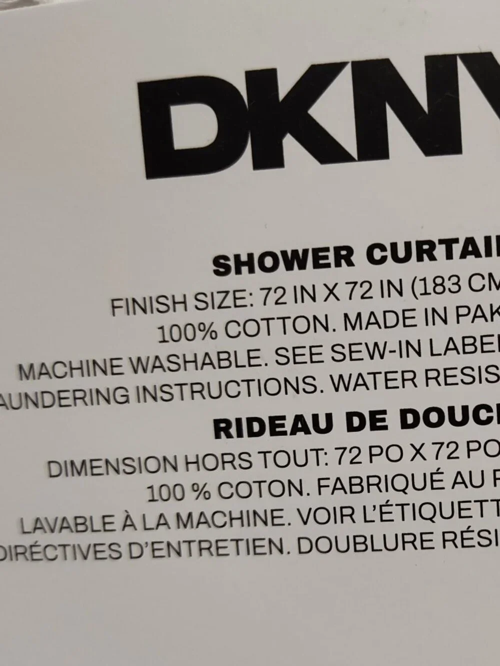 NWT! DKNY Shower Curtain Floral Pattern - 100% Cotton
